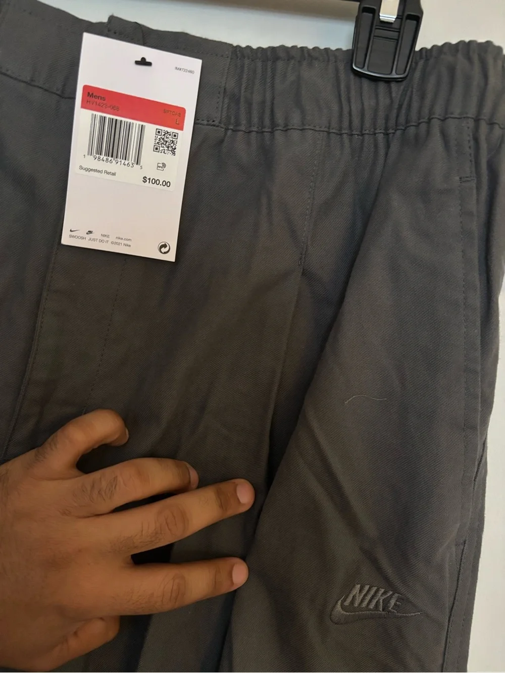 Nike Club Balloon Pants HV1423-068 Size L Iron Gray OverSized